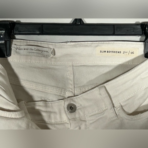 ANTHROPOLOGIE PILCRO AND THE LETTERPRESS DISTRESSED DENIM SLIM BOYFRIEND SHORTS - Picture 2 of 5